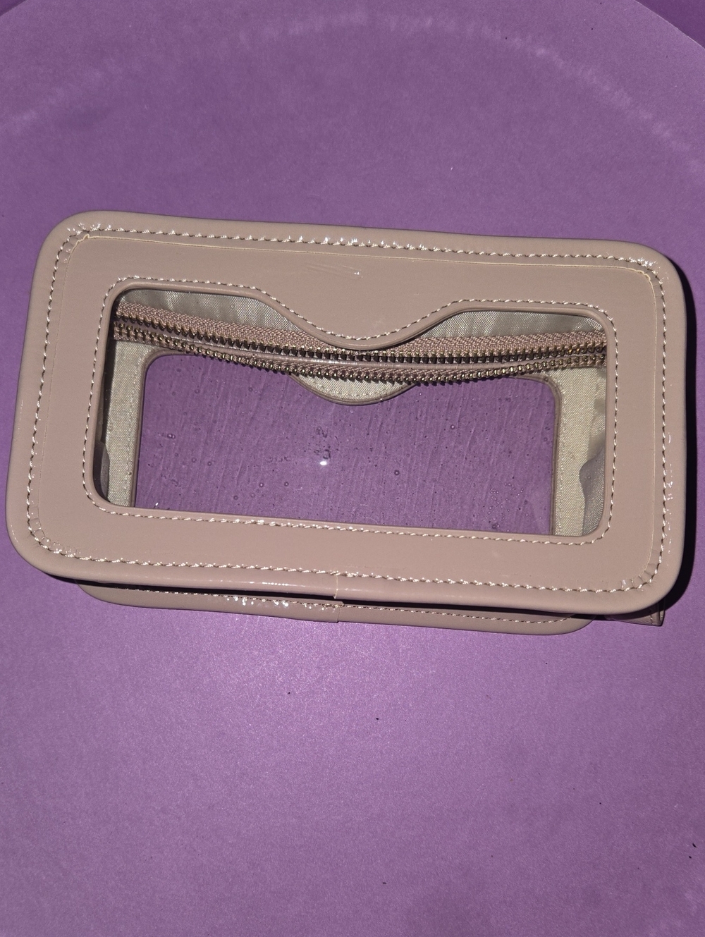 Pink Patent Cosmetic Bag